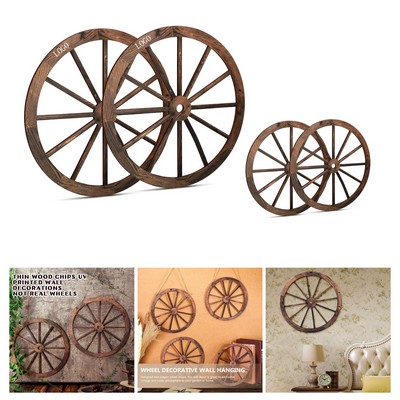 Rustic Wooden Wagon Wheel Decor