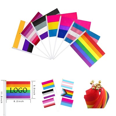 World Hand-Waved Flags With Poles