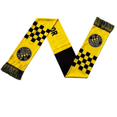 Custom Dye Sublimation Soccer Scarf for Stadium-Ready