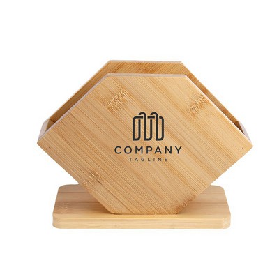 Bamboo Fan Shape Tissue Box Vertical Napkin Holder