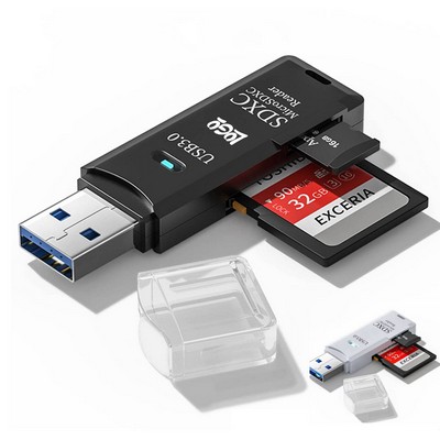 USB3.0 Micro SD Card Reader 2-in-1 5Gbps to USB Adapter