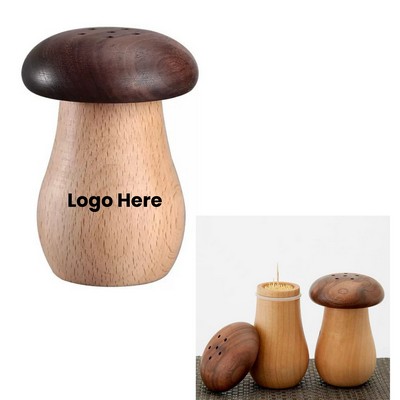 Wooden Mushroom Toothpick Dispenser