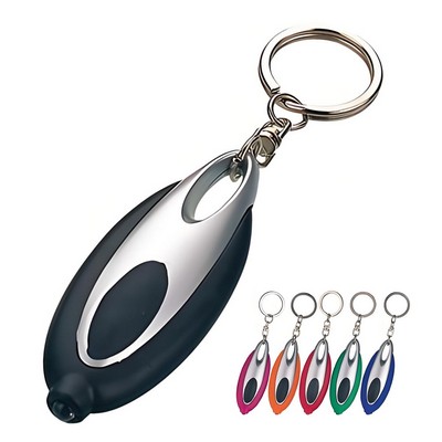 Elegant Oval LED Keychain Light