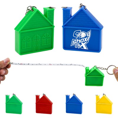 Mini House Shaped Tape Measure Key Chain