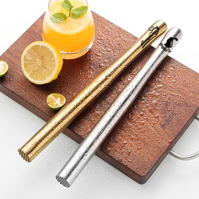 Professional 12.8-Inch 304 Stainless Steel Cocktail Muddler