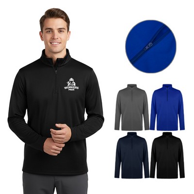 Men's Zip Tech Mesh UV Sport Pullover
