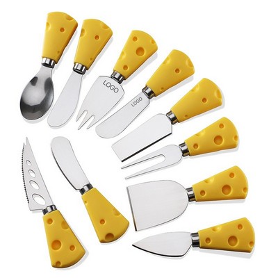 Stainless Steel Cheese Cutlery Set Handle Cheese Knife Fork Spoon Butter Spreader
