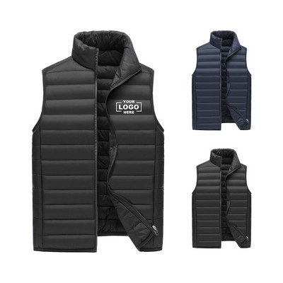 Lightweight Stand Collar Nylon Down Vest