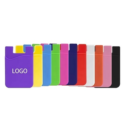 Logo Silicone Mobile Device Pocket Card Holders