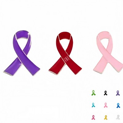 Custom Alloy Awareness Ribbon Lapel Pin