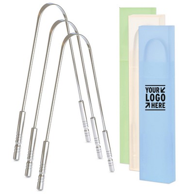 Adults Easy to Use Oral Care Tongue Scraper with Travel Case