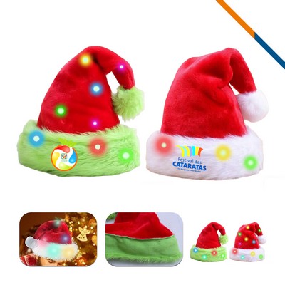FestJoy Light Up Santa Hat