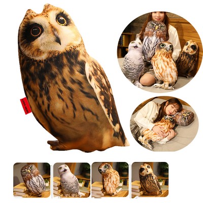 Custom Christmas Gift Toy Realistic Owl Plush Pillow