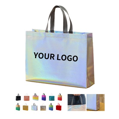 Laser Film Non-Woven Tote Bag 13x10.4