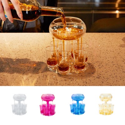 Multi-Serving Beverage Dispenser with Glass Holder