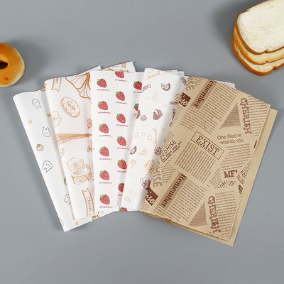 10" x 8" Greaseproof Paper Food Sheets