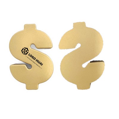 Gold Dollar Sign PU Foam Stress Reliever