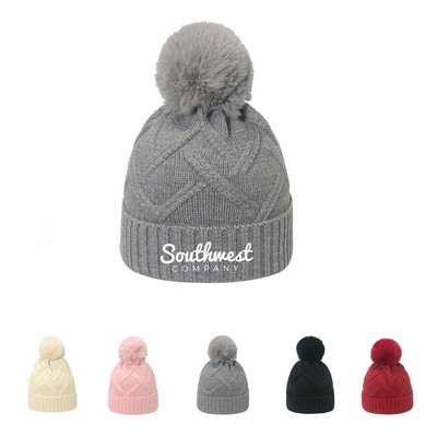 Winter Chic Cross Hatch Beanie