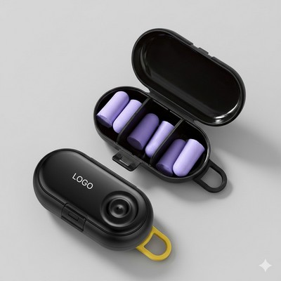 Portable Compartment Storage Box for Earplugs Toothpicks Sewing Needles and Small Household Items