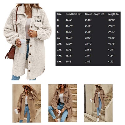 Women Lapel Open Button Coat (S-5XL)