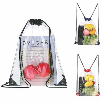 PVC Clear Drawstring Bag