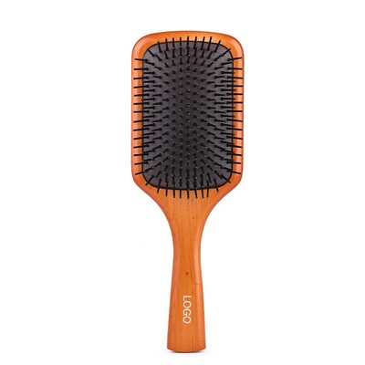Beech Wood Air Cushion Massage Hairbrush Scalp Care Volumizing Smooth Detangling Comb