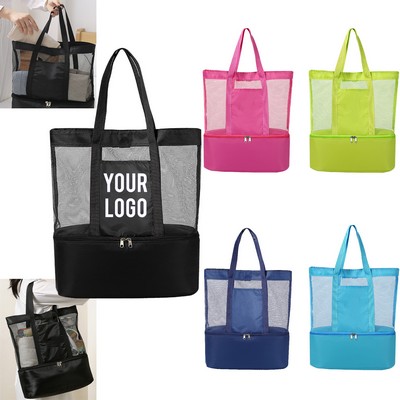 Mesh Beach Bag w/Cooler