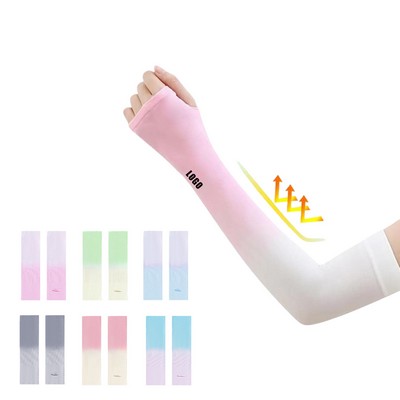 Gradient Polyester UV Protection Cooling Arm Sleeves