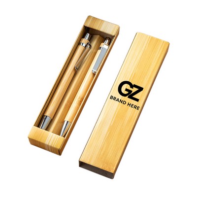 Bamboo Ballpoint Pen Set