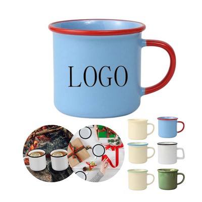 Retro Enamel Inspired Drink Mug
