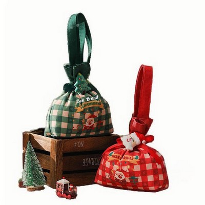 Christmas Canvas Drawstring Gift Bag