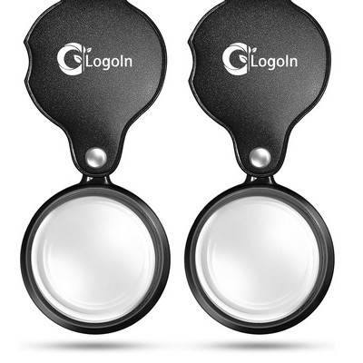 10X Magnifying Glass Loupe Pocket Magnifier Mini with Cover