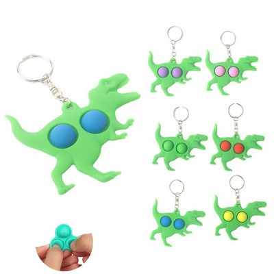 Dino Popping Bubble Keyring
