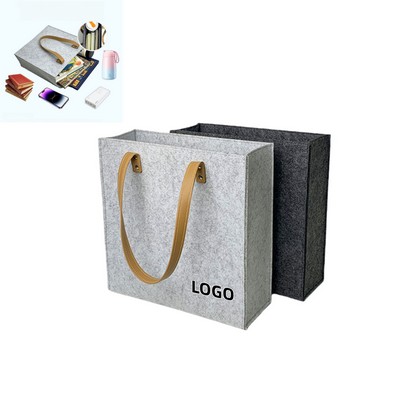 Large-Capacity Handheld Felt Tote Bag