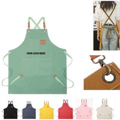 Canvas Shoulder Straps Design Retro Apron