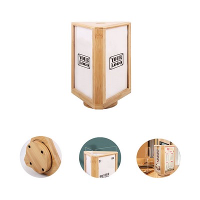 Three-Sided Revolving Menu Holder