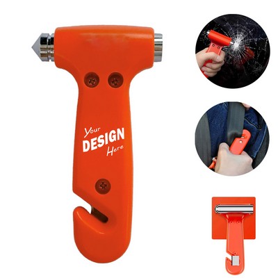 2-in-1 Solid Car Safety Emergency Hammer