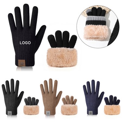 Winter Christmas Knitted Warm Gloves