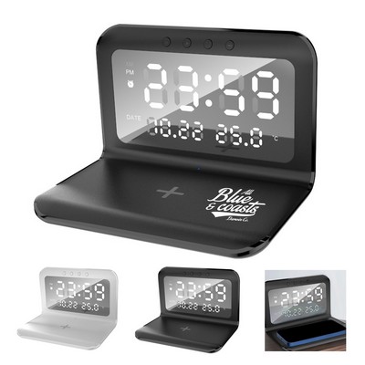 3" 1 Wireless Charging Station with Alarm Clock