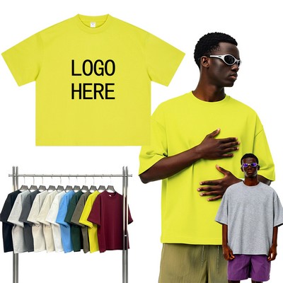 Heavyweight 400GSM Solid Color Relaxed-Fit Cotton T-Shirt