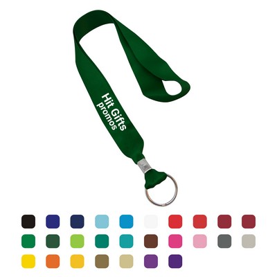 1" Lanyard w/ Metal Split Ring