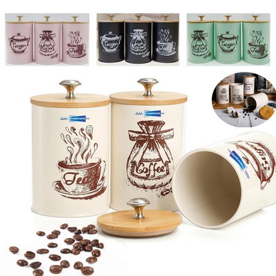 25 Oz Coffee Sugar Tea Canister Set