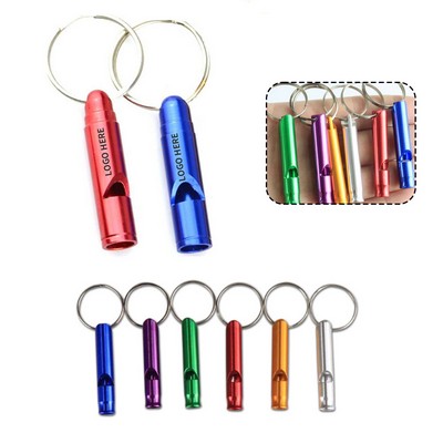 Aluminum Sport Whistle Keyring