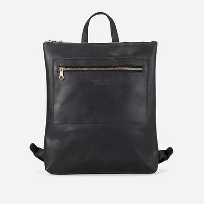 Miramar Black Leather Backpack