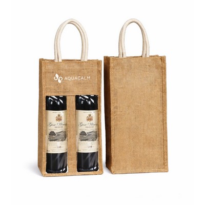 Double-Bottle Linen Wine Bag