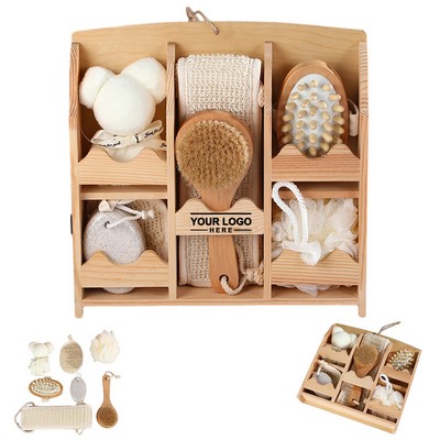 Natural Wood Bath Spa Gift Set