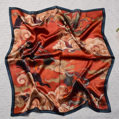 Custom 25" x 25" 100% Mulberry Silk Bandana Silk Satin Headband