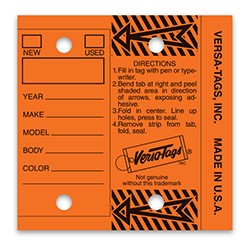 Orange Self-Protecting Key Tag