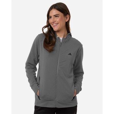 Adidas® Women's Game & Go Fleece Full-Zip Hooded Sweatshirt