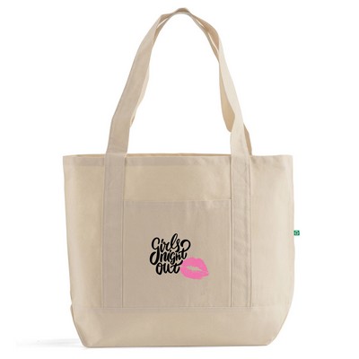 Recycled 10 oz Cotton Canvas Shopping Bag - Natural